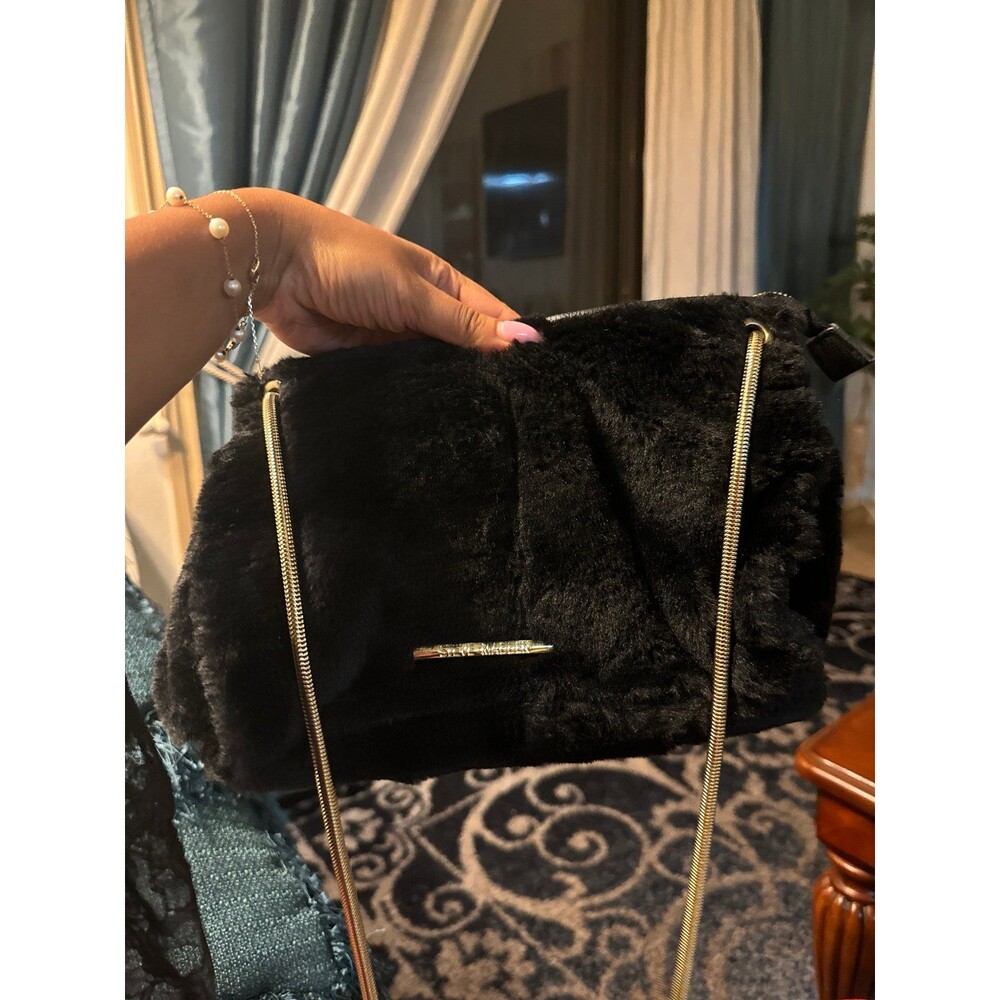 FAUZX FUR STEVE MADDEN BAG GOLD CHAIN